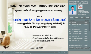 Bài giảng e-Learning: Chèn hình ảnh, âm thanh và biểu đồ trong PowerPoint 2003